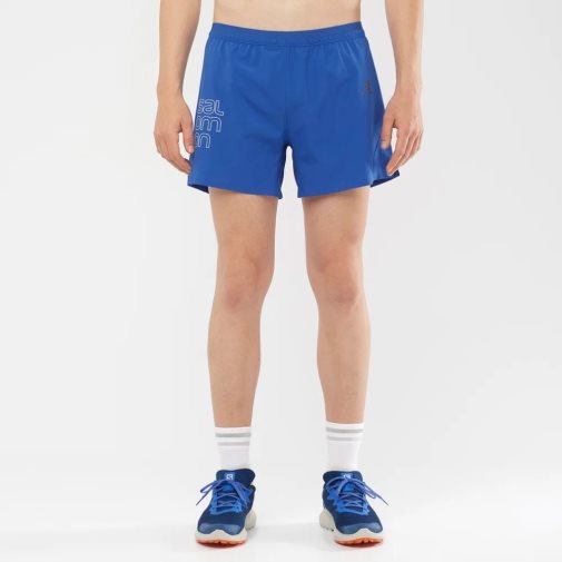 Salomon Cross 5'' Men's Shorts Blue | CA 79K8